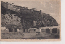 CARTOLINA GAETA LATINA SPIAGGIA DI SERAPO E SANTUARIO S.S. TRINITA' VG  1941