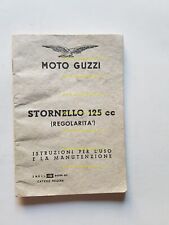 Moto Guzzi 125 Stornello Regolarità 1966 manuale uso libretto italiano originale
