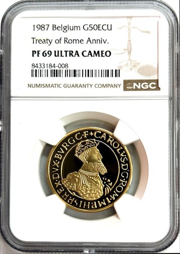 1987 oro belgio ecu - 1987,