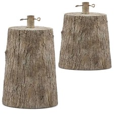 Tronco Base Piede Albero di Natale 30/46cm Decorazione Effetto Legno chiaro