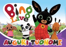 Cialda BING Coniglio Decorazione Torta Ostia o Zucchero con NOME senza glutine c