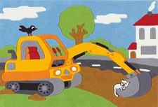 Tappeto per bambini Arte Espina - Scavatore -