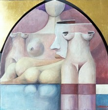 Quadro Dipinto Affresco su