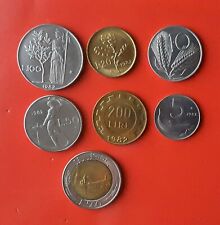 SERIE 7 VALORI 5-10-20-50-100-200-500 LIRE 1982 -FDC DA ROTOLINO O DIVISIONALE