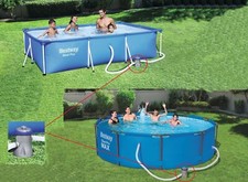 Piscina con motore - pompa, fuori