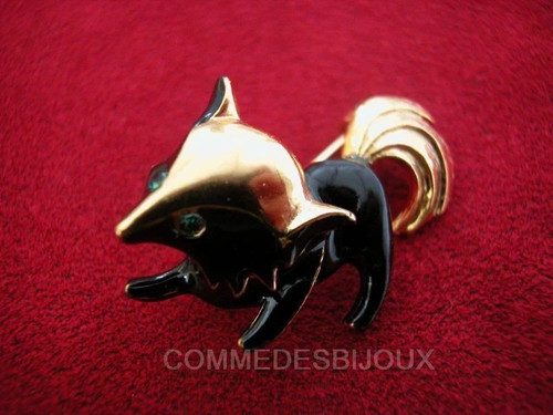 Broche vintage renard queue - vintage,