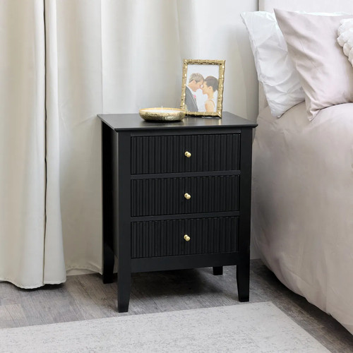 Comodino cassetti hales nero - cassetti,