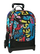 Comix Zaino Trolley Scuola Wave Street Words staccabile verde 3 in 1 Novità 2025