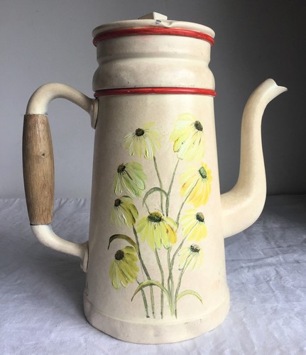 Old hand painted french coffee - old,