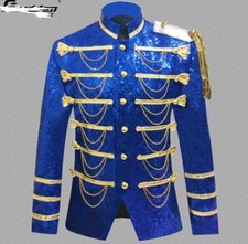 Men's Stage Show Singer Dress Glitter Sequins Jacket Nightclub Performance S-5XL