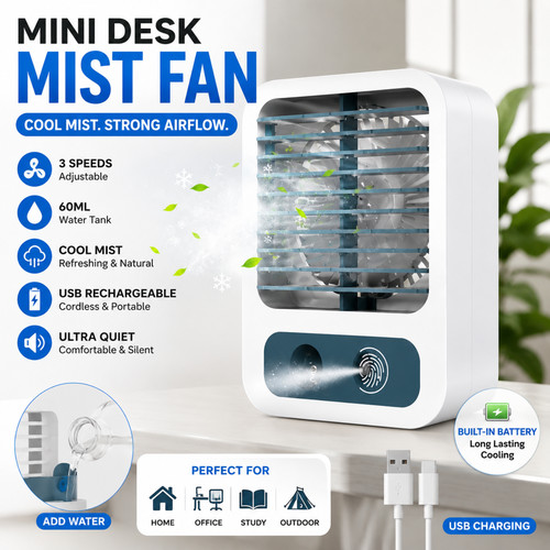 Mini ventilatore scrivania - ventilatore,