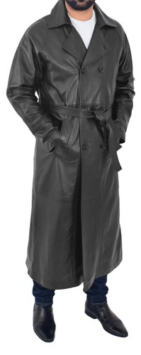Cappotto trench pelle nero - cappotto,