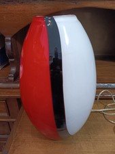LAMPADA DA TAVOLO IN VETRO LATTIMO TRE COLORI DESIGN  ANNI '70 VENEZIA MURANO