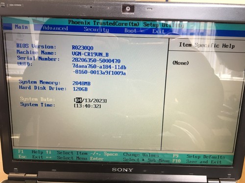 Sony vaio vgn - sony,