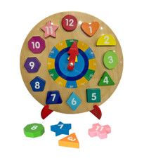 Orologio in Legno per Bambini Orologio Puzzle in Legno Orologio Gioco Montessori