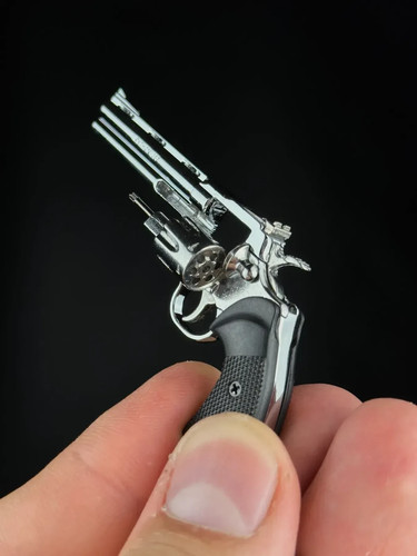Miniature metal key chain