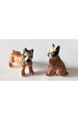 Cani in Porcellana, originali Taiwan. Bellissimi cagnolini Boxer, vintage. Sono 