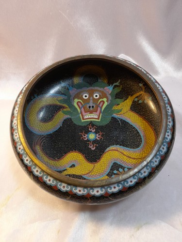 Antica ciotola drago cloisonne