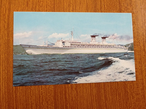 Vecchia cartolina nave - cartolina,