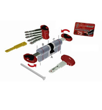 CILINDRO SECUREMME K75 EVO MODULARE FRIZIONATO 5 CHIAVI + 1 CANTIERE