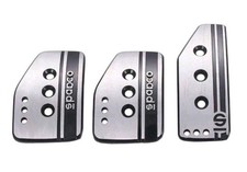 PEDALIERA 3 Pz GRIGIO SILVER Acciaio Satinato Accessorio TUNING CAR UNIVERSALE