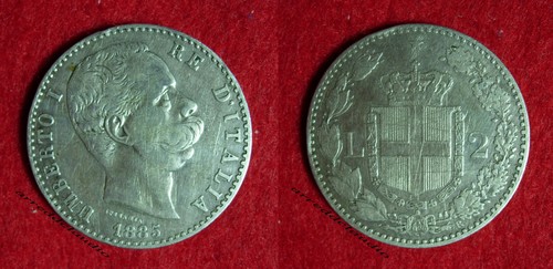 Lire 1885 rara spl - 2, argento