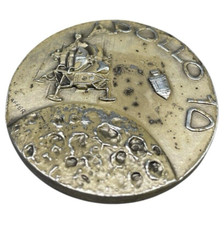 MONETA COMMEMORATIVA SBARCO SULLA LUNA MISSIONE NASA APOLLO 10 PLACCATA ARGENTO.