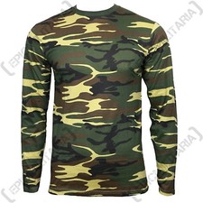 Woodland Camo Maniche Lunghe