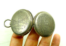 ANTICO OROLOGIO DA TASCA BOURQUIN GENEVE NAVE NAUTICA MARE BARCA RESTAURO