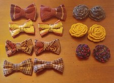 CLIP DETTAGLI ACCESSORI PER SCARPE FIOCCHI E FIORI LOTTO 7 PZ