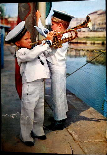 Cartolina vintage bambini con - cartolina,