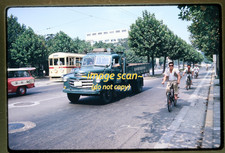 Tokyo Japan Street Scene Trolley e camion nel 1962, Kodachrome Slide u15a