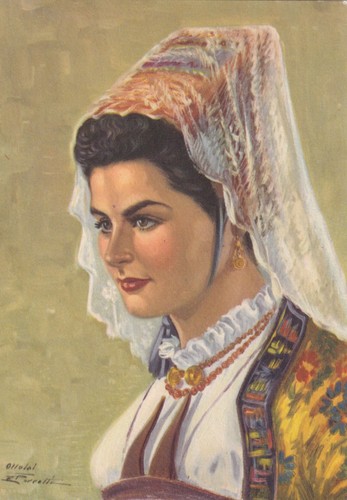 Cartolina nuoro costumi - cartolina,