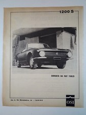 Ritaglio Giornale anno 1964 Pubblicità 1200 S derivata da FIAT 1100/D 