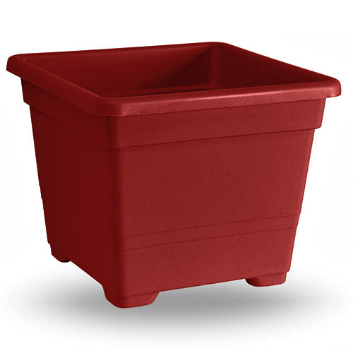 Vaso quadrato colore rosso - vaso,