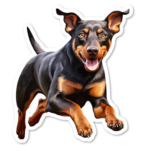 Adesivo vinile doberman - in,