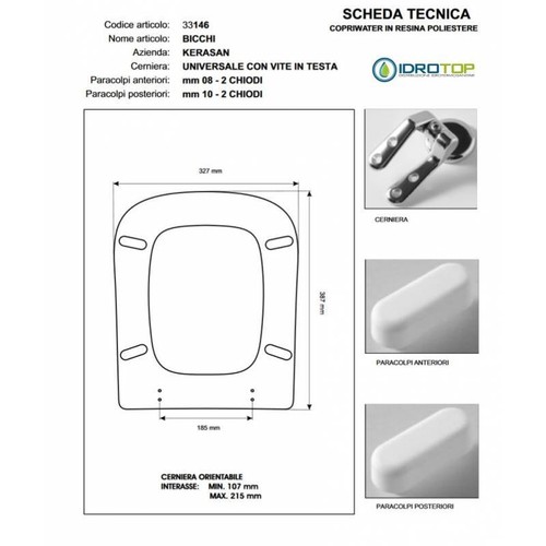 Copriwater bicchi kerasan - copriwater,