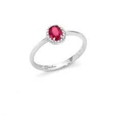 LID3273 White Gold Ruby Oval