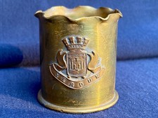 Piccolo Vaso in Bronzo da Bossolo Tedesco ww1 - Souvenir Verdun Trench Art
