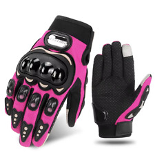Guanti Moto Rosa da Donna, Omologati, Traspiranti, Grip Antiscivolo, Touchscreen