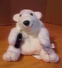 PELUCHE TEDDY BEAR PLUSH ORSO POLARE GADGET COCA-COLA © VINTAGE XMAS 1999 NATALE