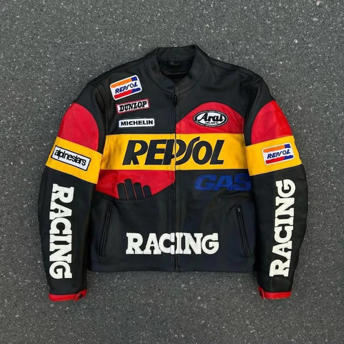 Giacca pelle per moto honda - giacca,