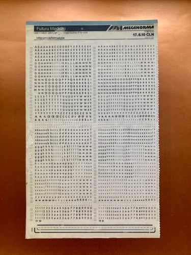 Mecanorma come letraset - mecanorma, futura
