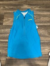 Zoot Maglia Ciclismo Triathlon Donna Media Mezza Zip Interno Foderato Reggiseno Blu #VV