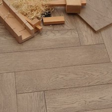 Spina di aringa stile francese 24" grigio opaco parquet rovere 600x125x18 mm ECG6