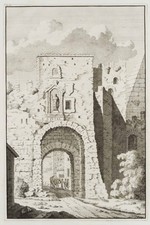B. OVERBEKE (1660-1705), Porta San Paolo a Roma, 1709, ruota. Classicismo Archit