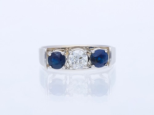 Anello diamante zaffiri 50 - anello, 1,50