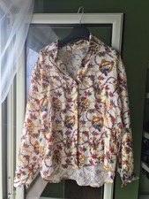 Womens PURE SILK FLOWER PARROT
