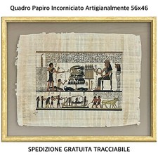 Quadro Papiro Egizio Originale D’Egitto Incorniciato Da Artigiano • Come Nuovo