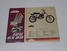 KTM 125 GS 80 - 125 MC 80 DEPLIANT BROCHURE PROSPEKT MOTO (T19)